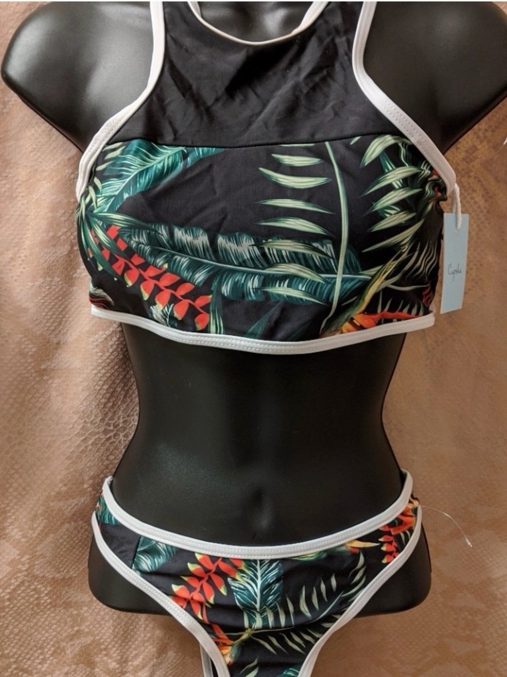 Cupshe Tropical Racerback Bikini NWT sz Small